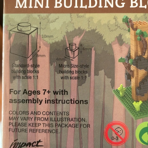 Black Bear Mini Building Blocks Set - 358 Tiny Pieces - Picture 6 of 7